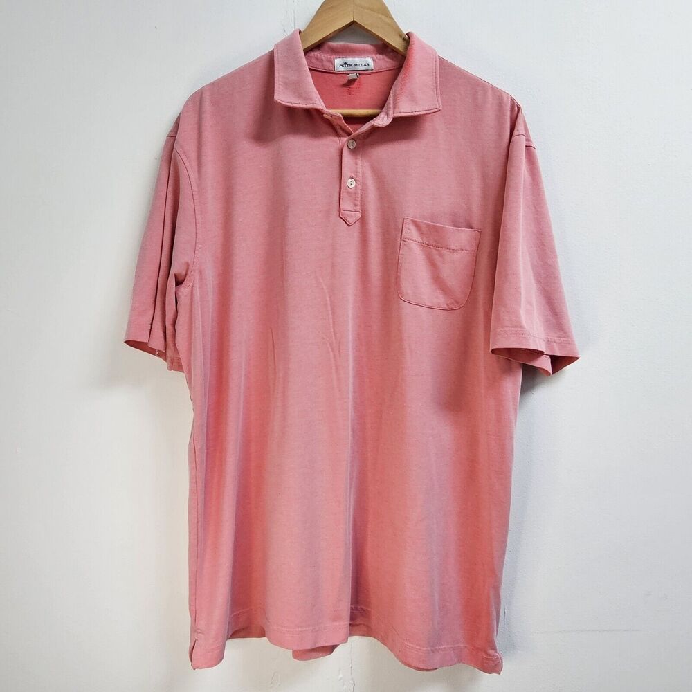 Peter Millar Polo Shirt Men Extra Large Peach